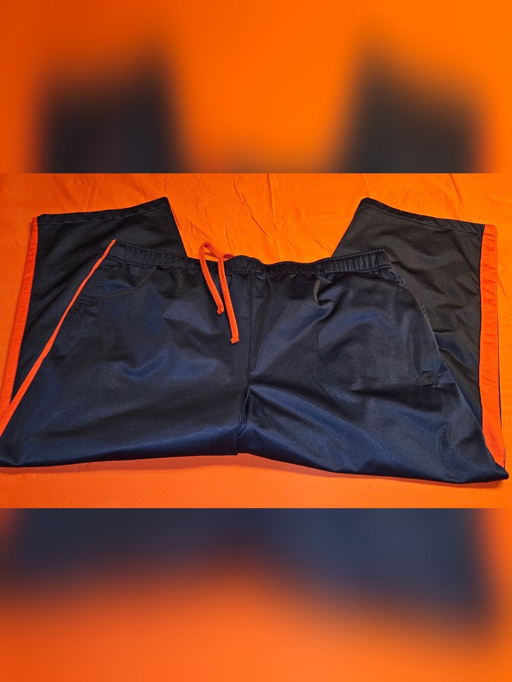 Starter Vintage Track Pants sz2XL Short Blue w/Red String & Trim Inseam 27" EUC